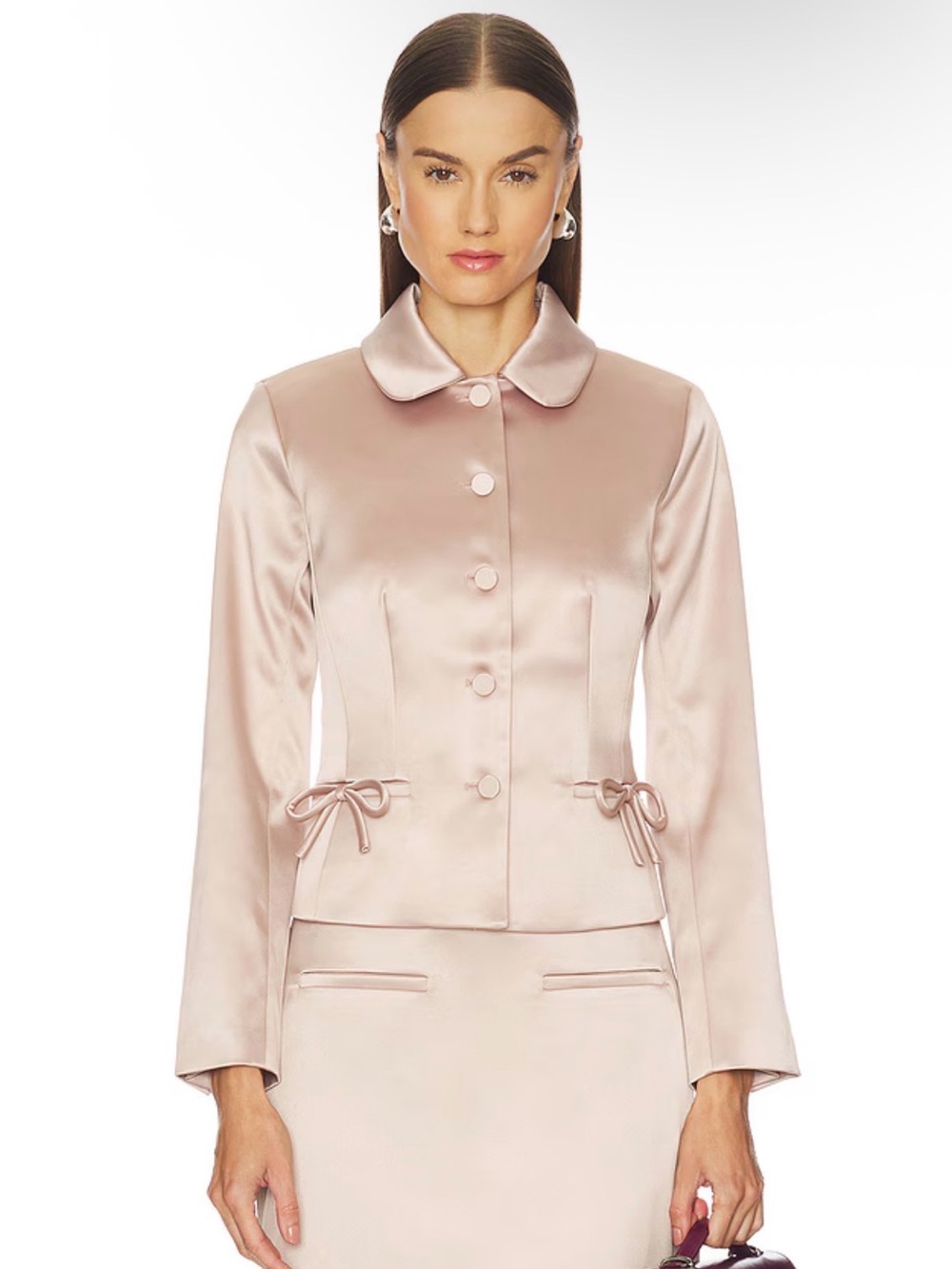 L’Academie NWT Small Yuli Jacket in Powder Pink